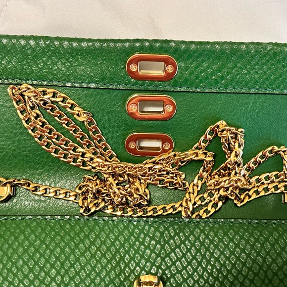 Fossil Penrose green python crossbody wallet - Picture 6 of 8
